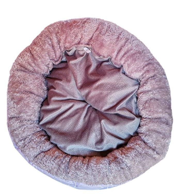 🐾 ¡Cama Redonda para Mascotas – Suave, Acogedora y Perfecta para Gatos o Perros Pequeños!
