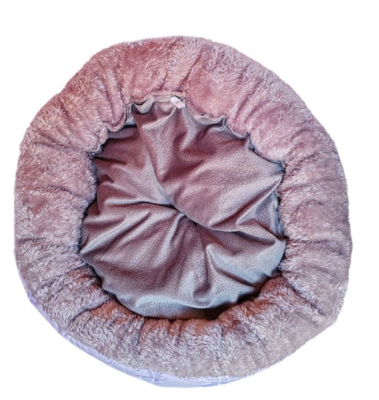 🐾 ¡Cama Redonda para Mascotas – Suave, Acogedora y Perfecta para Gatos o Perros Pequeños!